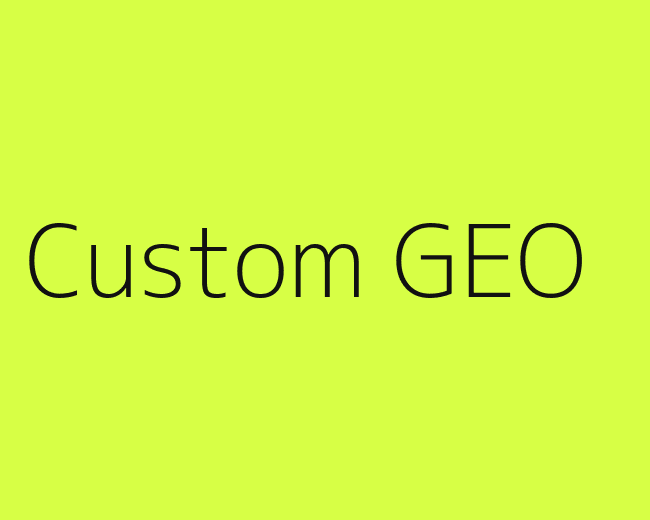 Custom GEO strategy