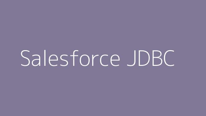 Salesforce JDBC