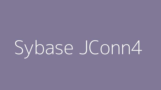 Sybase JConn4