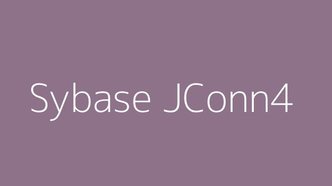 Sybase JConn4