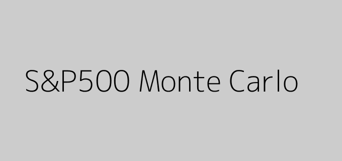 S&P500 몬테카를로 시뮬레이션 그래프