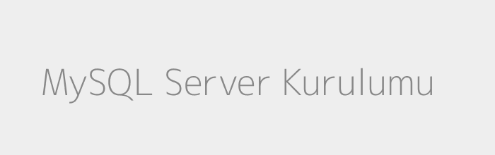 MySQL Server yükleme ekranı