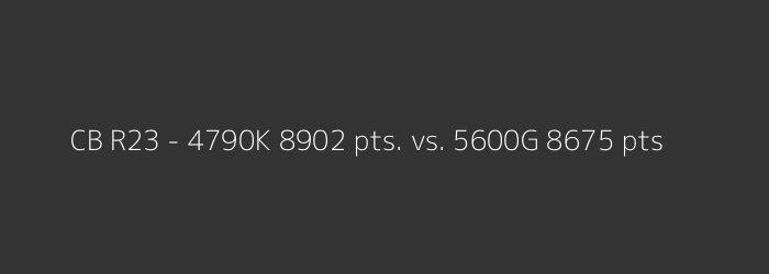 i7-4790K Matching Ryzen 5 5600G