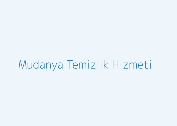 Mudanya temizlik şirketi hizmeti