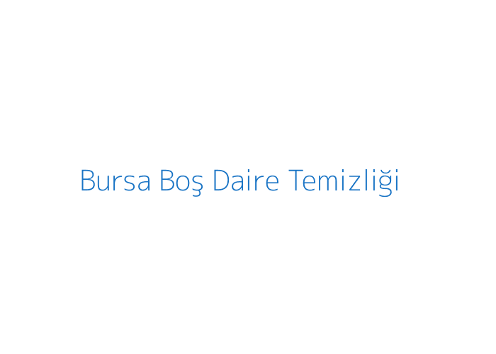Bursa boş daire temizliği hizmeti görseli