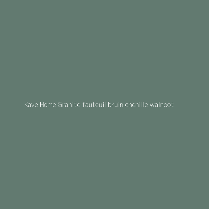 Kave Home Granite fauteuil bruin chenille walnoot bij HelloChair