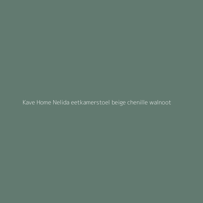 Kave Home Nelida eetkamerstoel beige chenille walnoot bij HelloChair