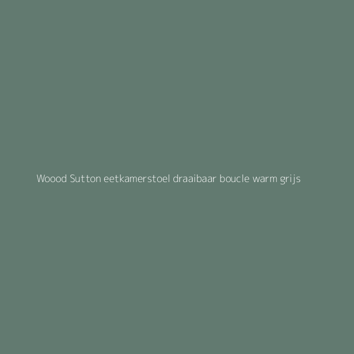 Woood Sutton eetkamerstoel draaibaar boucle warm grijs bij HelloChair