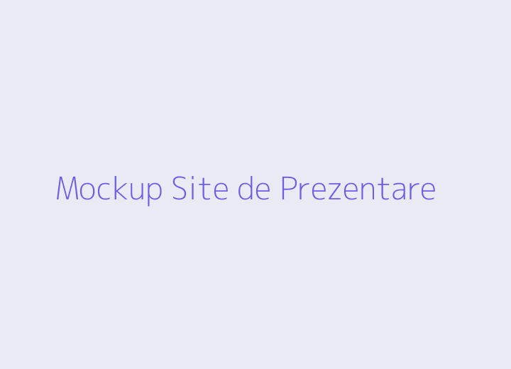 Mockup site de prezentare