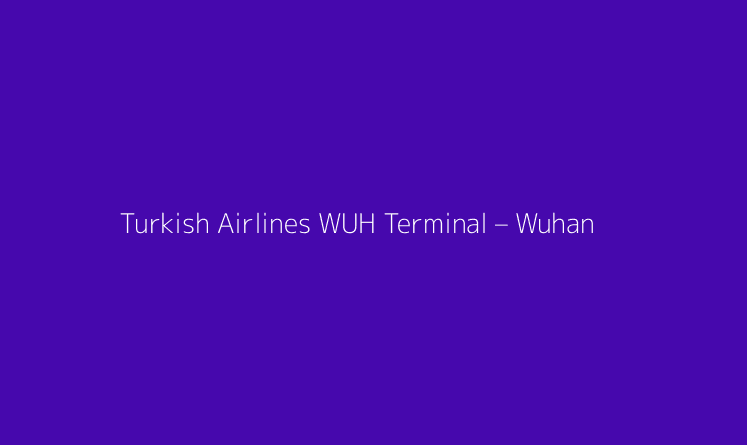 Turkish Airlines WUH Terminal – Wuhan Tianhe International Airport