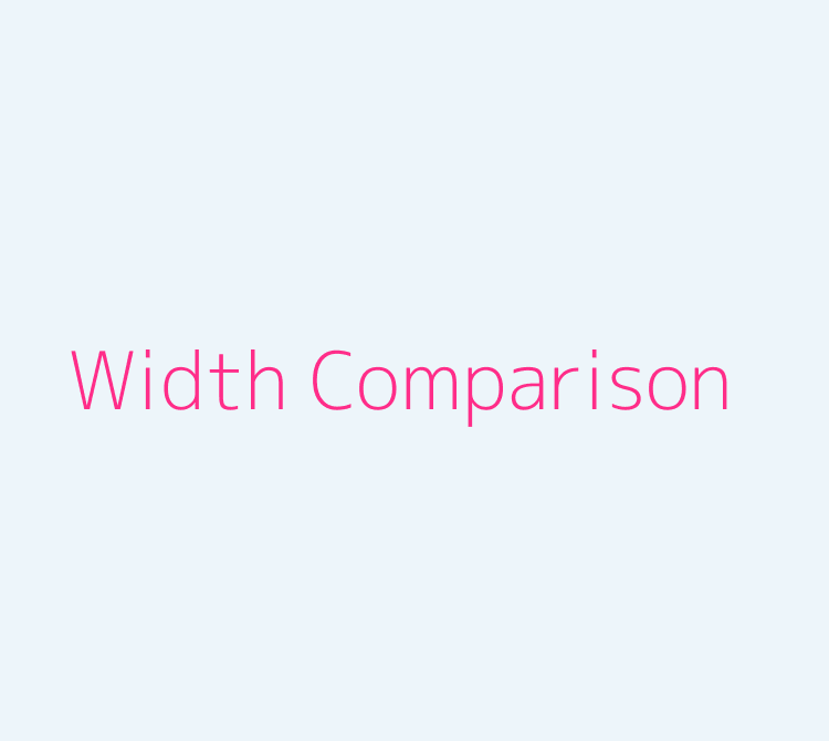 Width size comparison