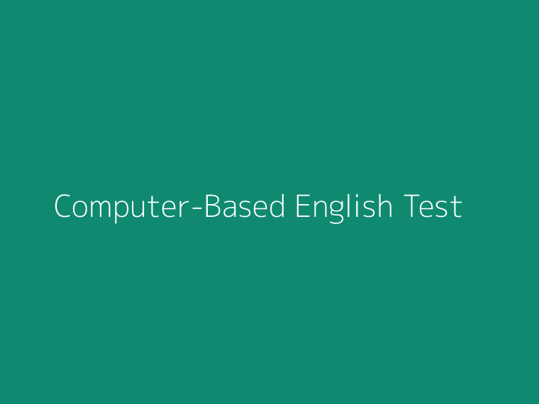 Ilustrasi computer-based English test
