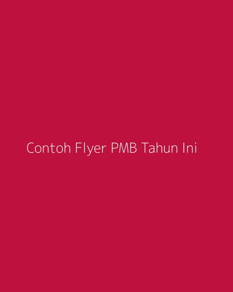 Flyer PMB ITB Semarang