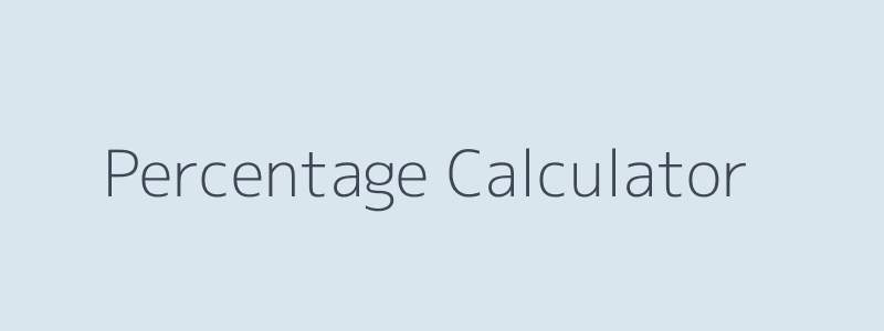 Percentage Calculator Tool