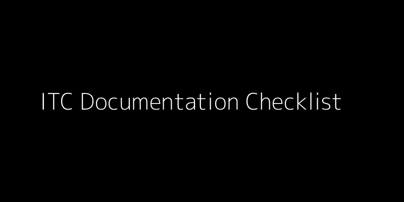 Checklist of documents required for claiming ITC