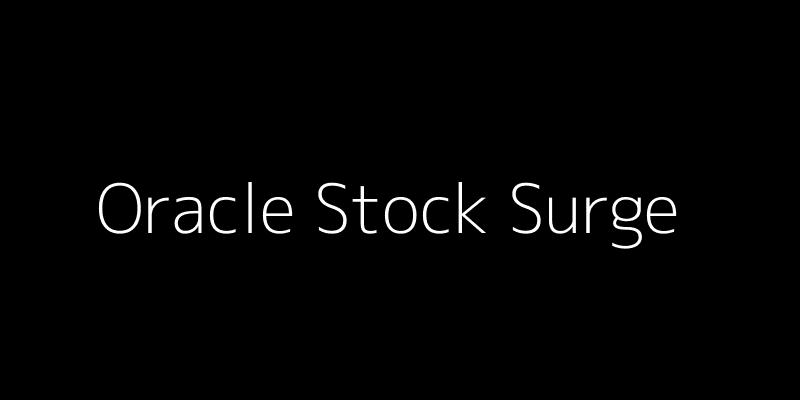 Oracle 주가 급등 그래프