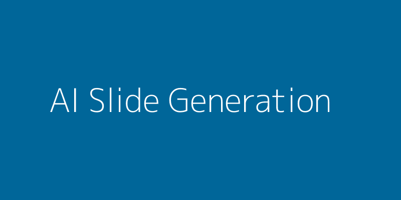 AI Slide Generation Image