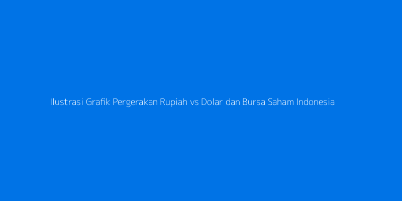 Ilustrasi grafik pergerakan nilai tukar rupiah terhadap dolar AS dengan latar belakang bursa saham Indonesia dan simbol bendera Indonesia