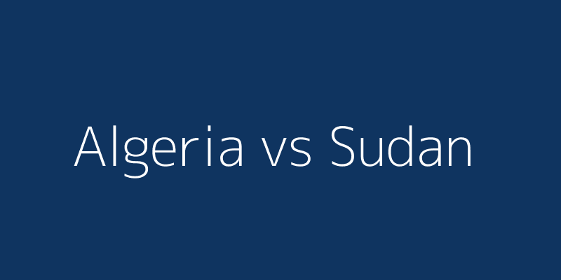 Algeria vs Sudan