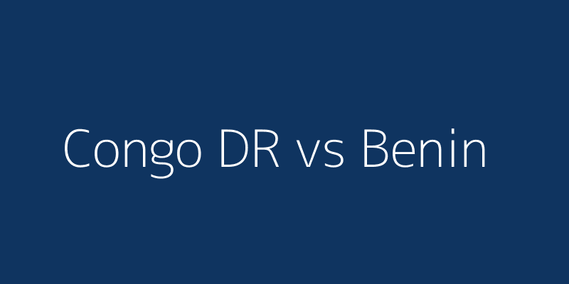 Congo DR vs Benin