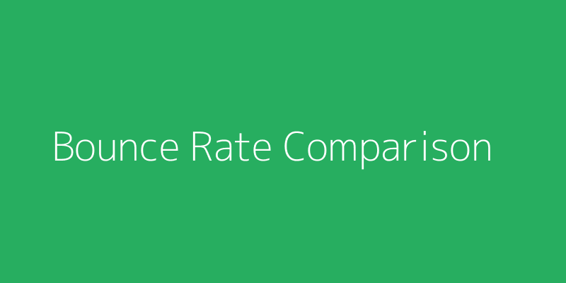 Bounce Rate Comparison