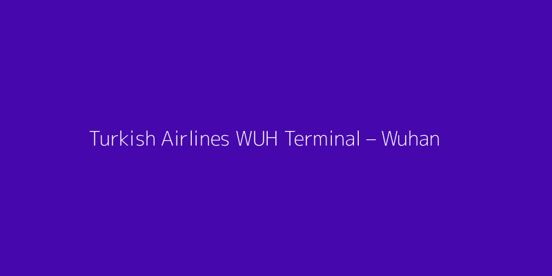 Turkish Airlines WUH Terminal – Wuhan Tianhe International Airport