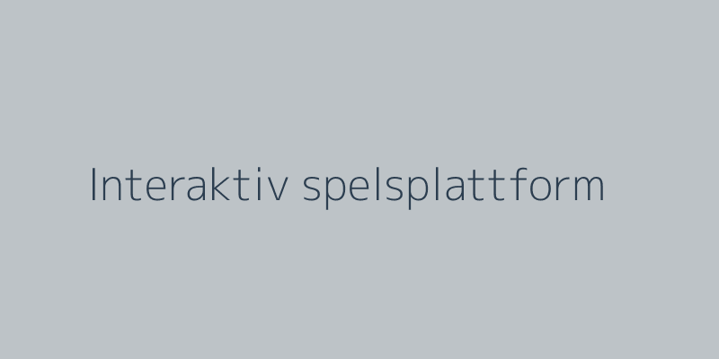 Interaktiv spelsida