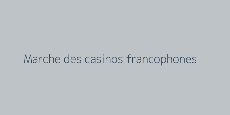 Graphique de croissance du marché des casinos