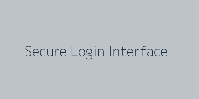 Secure Login Interface