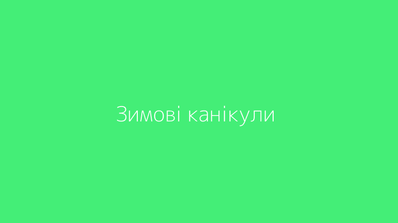 Зимові канікули з дітьми
