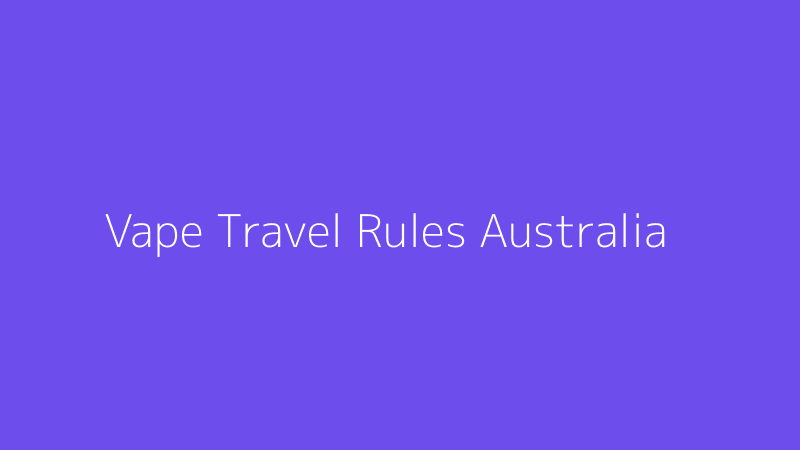 can you take a vape on a plane australia