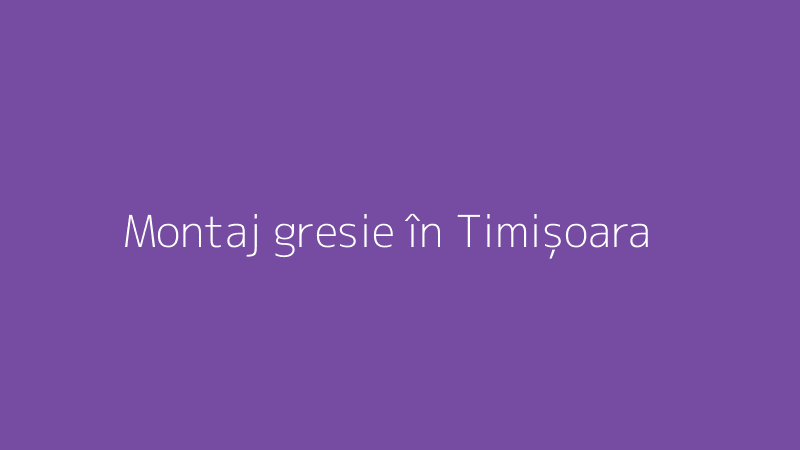 Montaj gresie în Timișoara