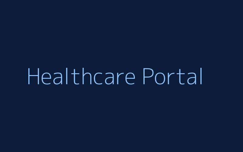 Healthcare patient portal interface mockup