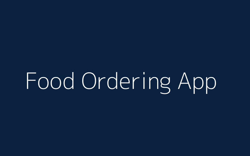 Food ordering app screenshot