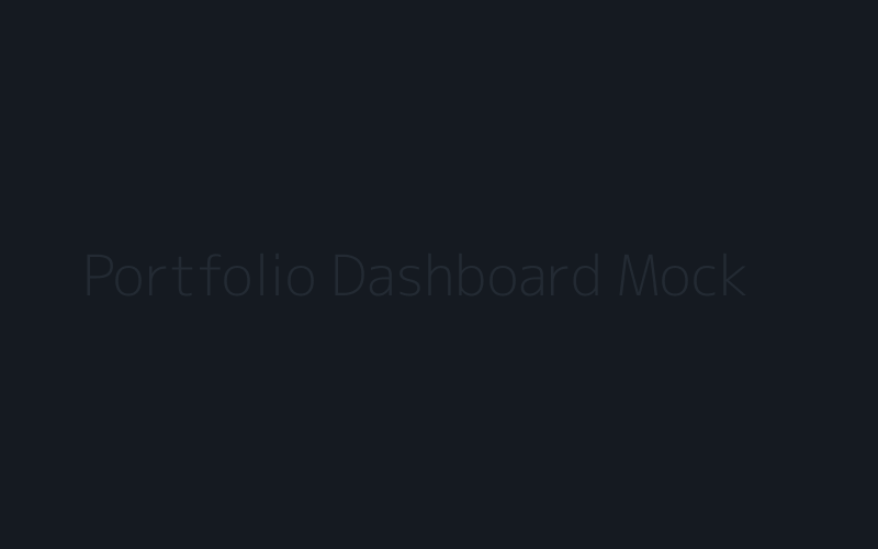 Portfolio dashboard mock