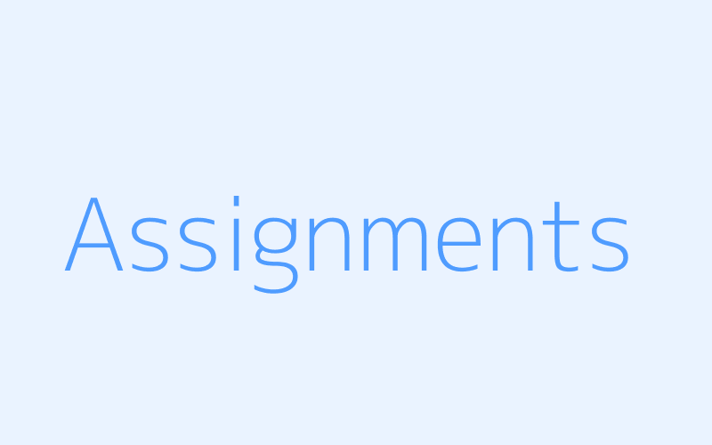 assignments page screenshot for school erp