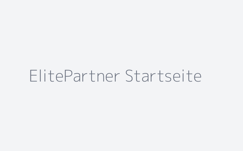 ElitePartner Startseite mit Anmeldeformular und Persönlichkeitstest-Intro