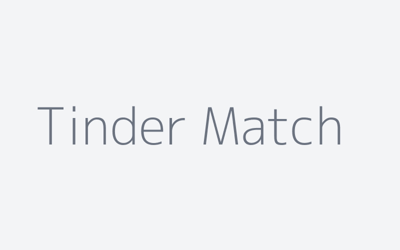 Tinder Match-Bildschirm mit Chat-Option