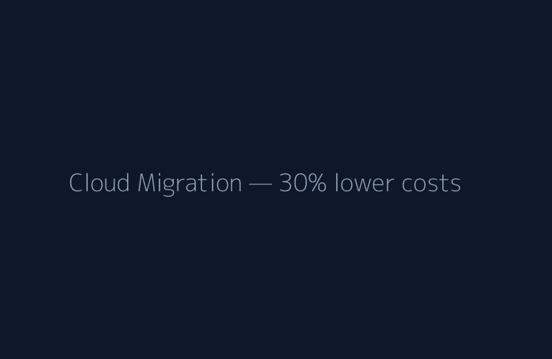 Cloud migration dashboard