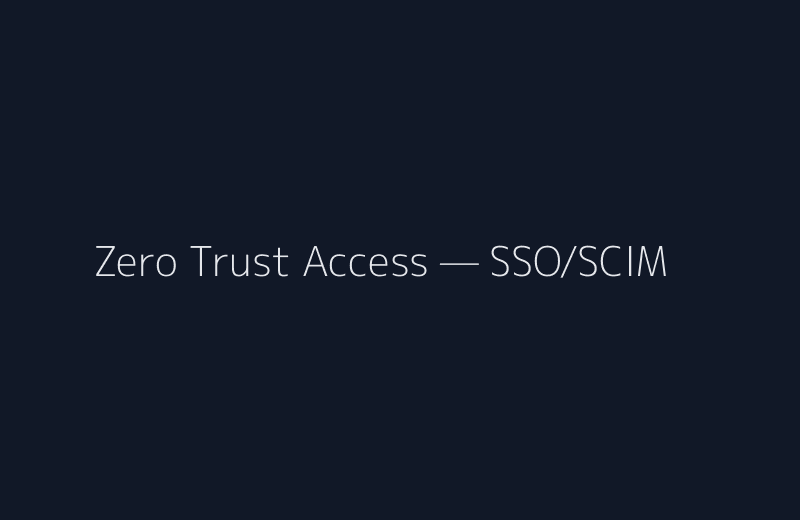 Zero‑trust access