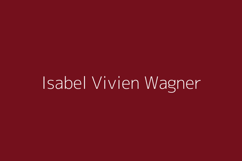Isabel Vivien Wagner