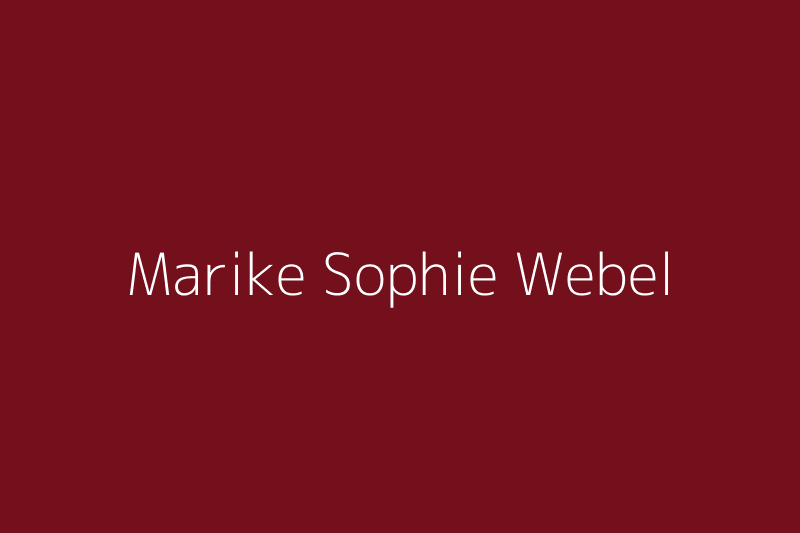 Marike Sophie Webel