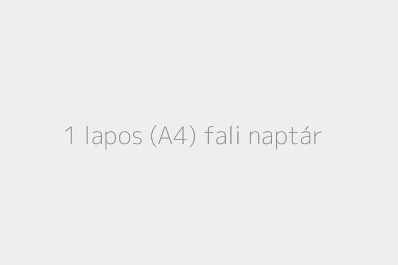 1 lapos (A4) fali naptár