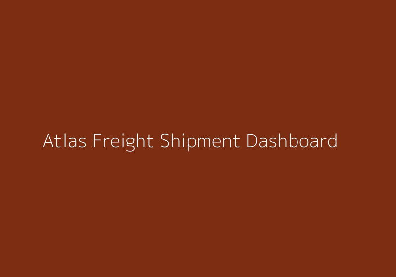 Atlas Freight Shipment Dashboard thumbnail