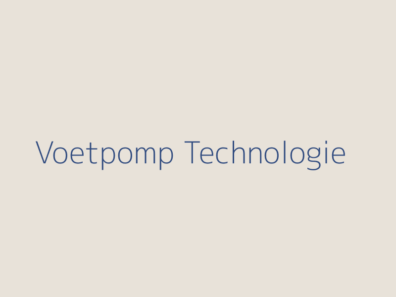 Nomadic voetpomp technologie