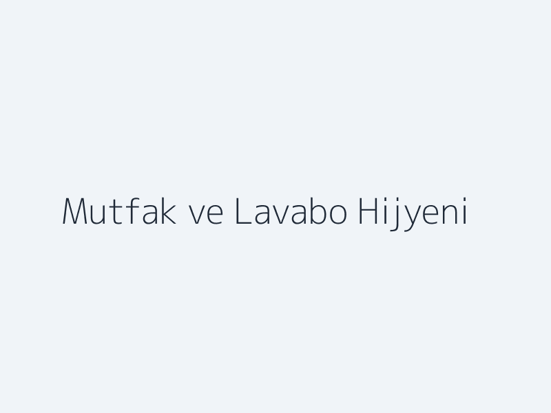 Ofis temizliği için mutfak ve lavabo alanlarında hijyen uygulaması