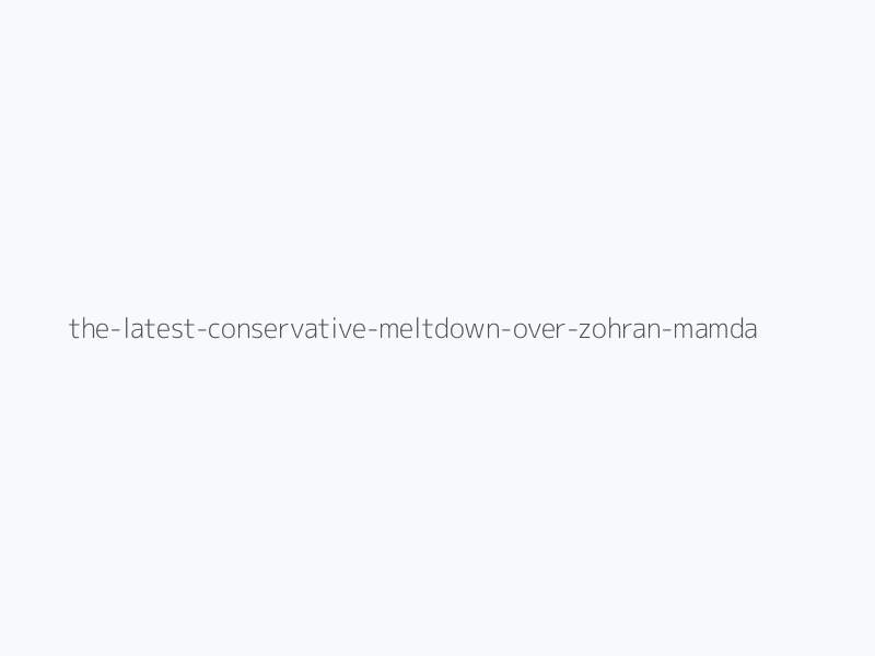The Latest Conservative Meltdown Over Zohran Mamdani Is Possibly The Stupidest Thing I've Seen In Politics This Year