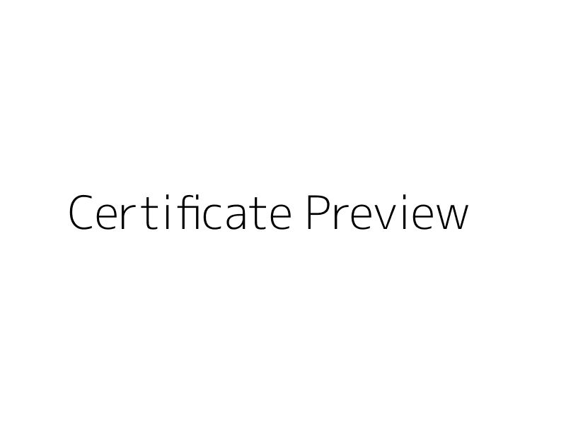 Sample Certificate