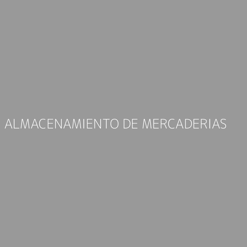 ALMACENAMIENTO DE MERCADERIAS