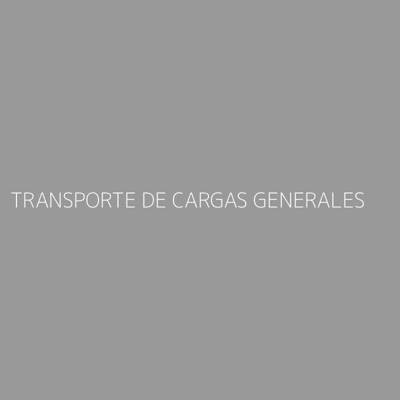 TRANSPORTE DE CARGAS GENERALES